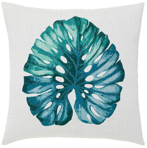 Tropical Leaf Sunbrella® Outdoor Pillows - Nautical Luxuries