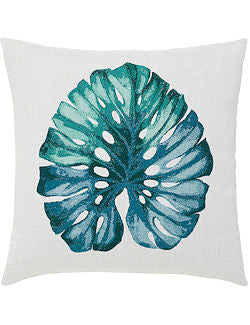 Tropical Leaf Sunbrella® Outdoor Pillows - Nautical Luxuries