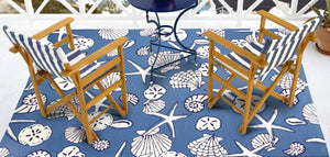 Seashell Spray Hand-Hooked Indoor/Outdoor Rugs - Nautical Luxuries