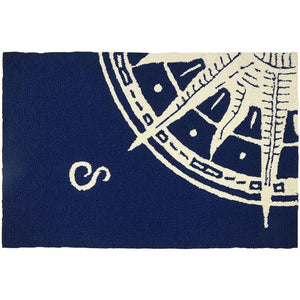 Nautical Compass Hand-Tufted Indoor/Outdoor Mats & Rugs - Nautical Luxuries