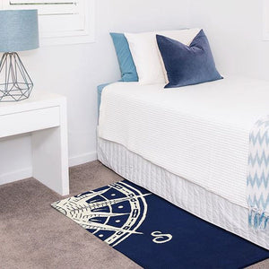 Nautical Compass Hand-Tufted Indoor/Outdoor Mats & Rugs - Nautical Luxuries