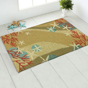 Sandy Seas Hand-Hooked Indoor/Outdoor Rugs - Nautical Luxuries