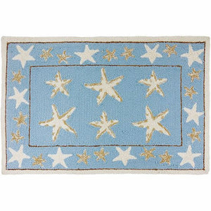 Starfish Splash Hand-Hooked Indoor Rugs - Nautical Luxuries