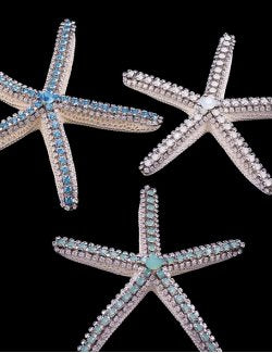 Swarovski Crystal Starfish Accents Set - Nautical Luxuries