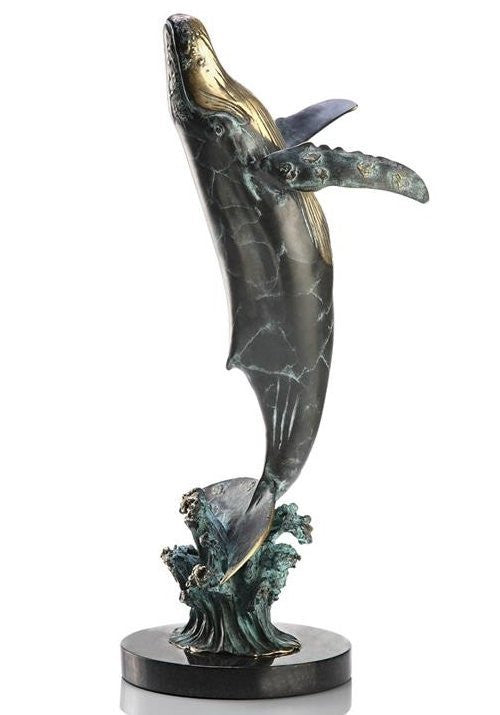 Humpback Pirouette Tabletop Sculpture - Nautical Luxuries