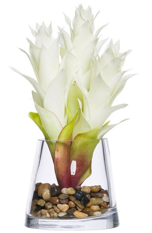 White Bromeliad Stateroom Bouquet Yacht Silks Arrangement - Nautical Luxuries