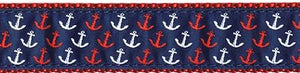 Nylon Web Coastal & Nautical Pet Collars - Nautical Luxuries