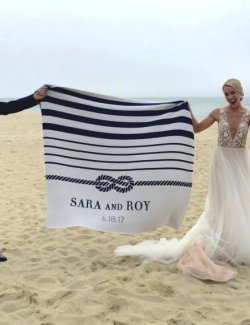 Custom Bride And Groom Eco-Conscious Throw - Nautical Luxuries