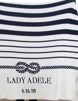 Custom Yacht Name Eco-Conscious Throw - Nautical Luxuries