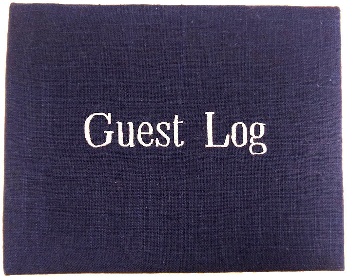Fabric Covered Beach House/Yacht Guest Log - Nautical Luxuries