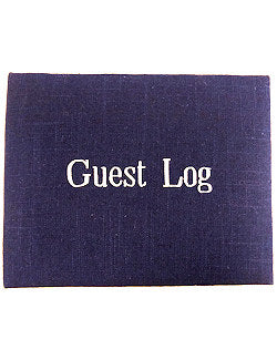 Fabric Covered Beach House/Yacht Guest Log - Nautical Luxuries